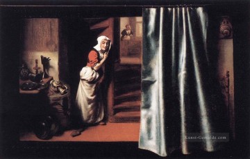 barock barock barocken Ölbilder verkaufen - Eavesdropper mit Schimpfen Frau Barock Nicolaes Maes
